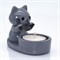 Подсвечник "Котик греет лапки" серый 25СТТ0020/07