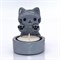 Подсвечник "Котик греет лапки" серый 25СТТ0020/07